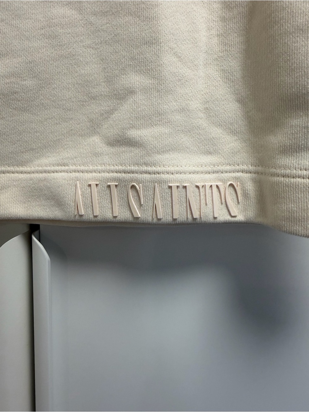 All Saints Cream Cropped Muscle Tank - Picture 3 of 8